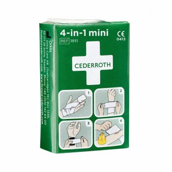 Blodstoppare Cederroths 4-in-1 Mini 1 kompress, 1 elastisk binda