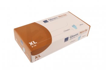 Nitrilhandske Classic Puderfri Blå XL 100 st