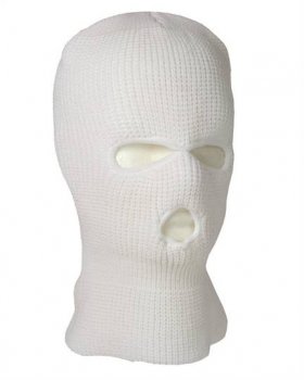 Miltec Balaclava Vit 3-håls One Size