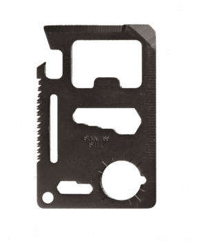 Miltec Black Survival Tool Card With Pouch