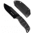 Miltec Black Combat Knife G10 W. KYDEX Scabbard