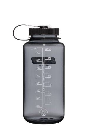 Nalgene Bottle, 1l, WM Gray with Black Cap Sustain