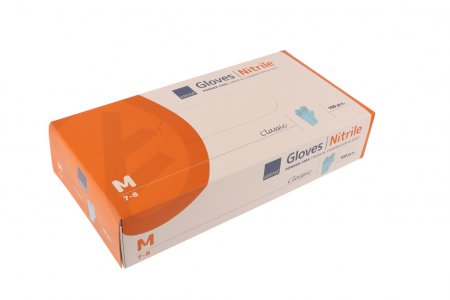 Nitrilhandske Classic Puderfri Blå M 100 st A