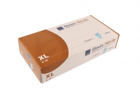 Nitrilhandske Classic Puderfri Blå XL 100 st