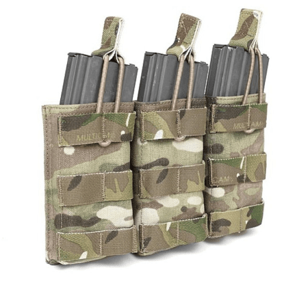Warrior Triple Open Mag Pouch M4 5.56mm Multicam