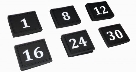 Patch Black Rubber Number 19