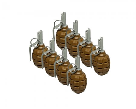 Pyrosoft Piro-F1-G Airsoft Hand Grenade 8-pack
