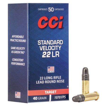 CCI Target .22Lr Standard Velocity Lead RN 40gr 50-pack