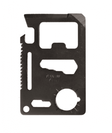 Miltec Black Survival Tool Card With Pouch
