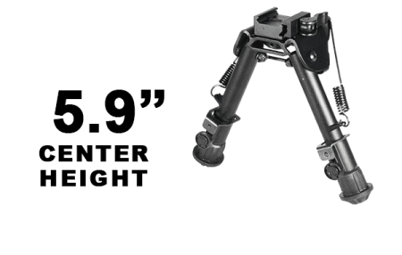 Leapers OP Bipod QD 5.9-7.3 Inch Black