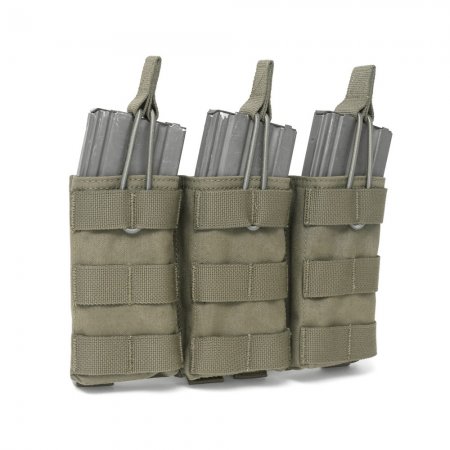 Warrior Triple Open Mag Pouch M4 5.56mm Ranger Green