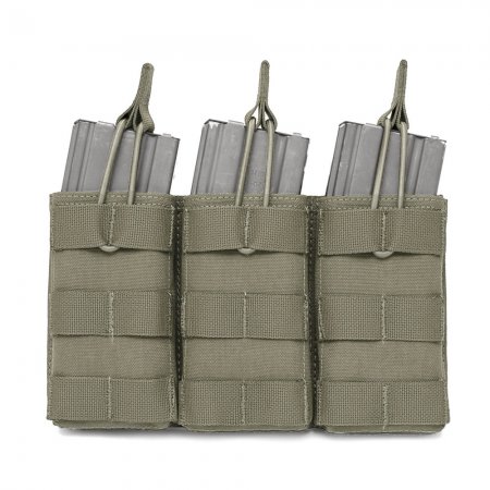 Warrior Triple Open Mag Pouch M4 5.56mm Ranger Green